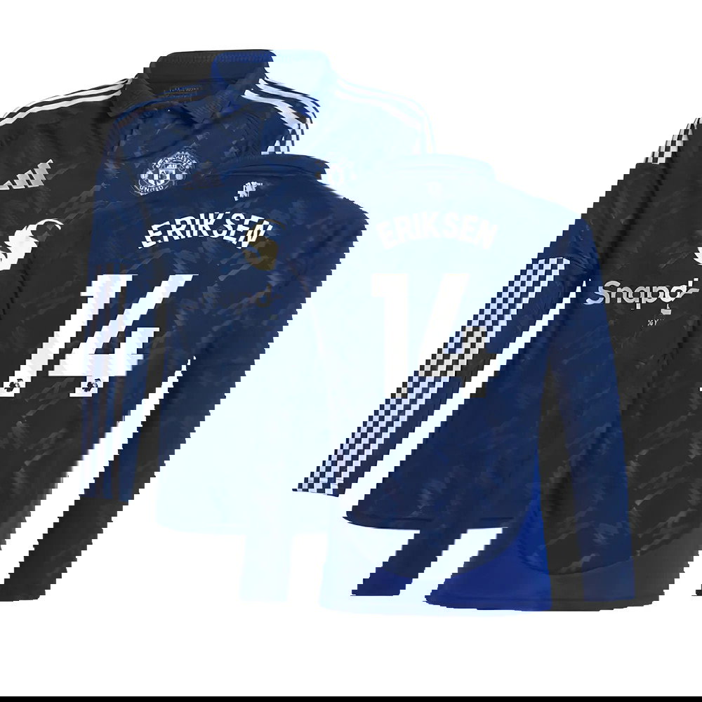 2024-2025 Man Utd Long Sleeve Away Shirt (Kids) (Eriksen 14)