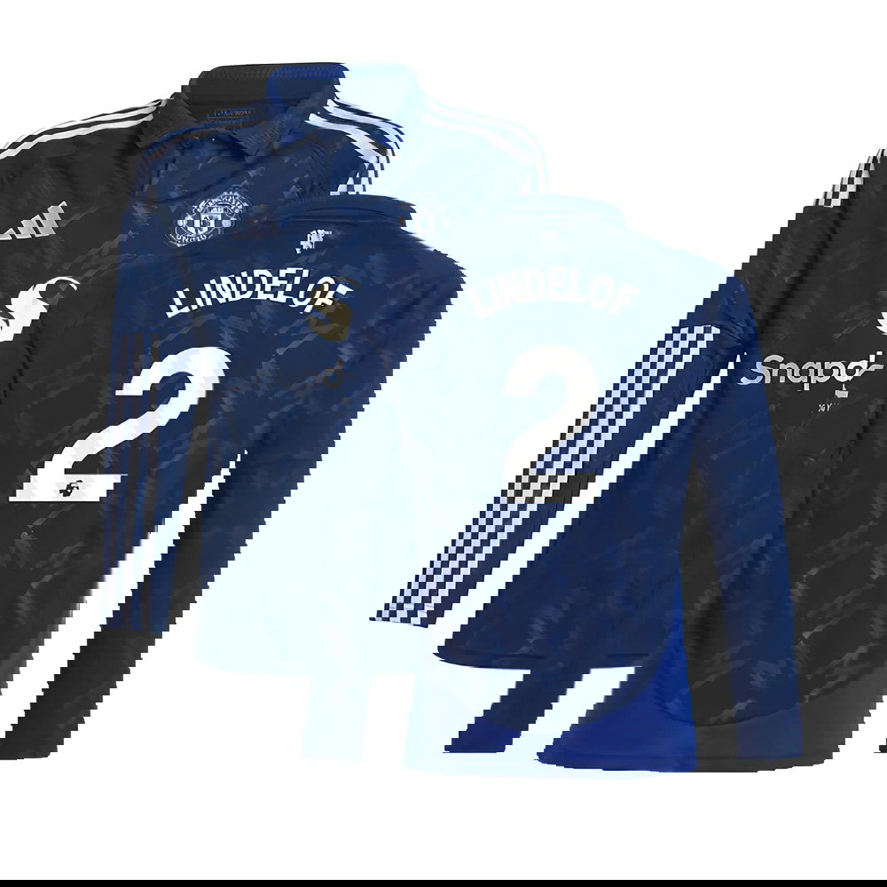 2024-2025 Man Utd Long Sleeve Away Shirt (Kids) (Lindelof 2)
