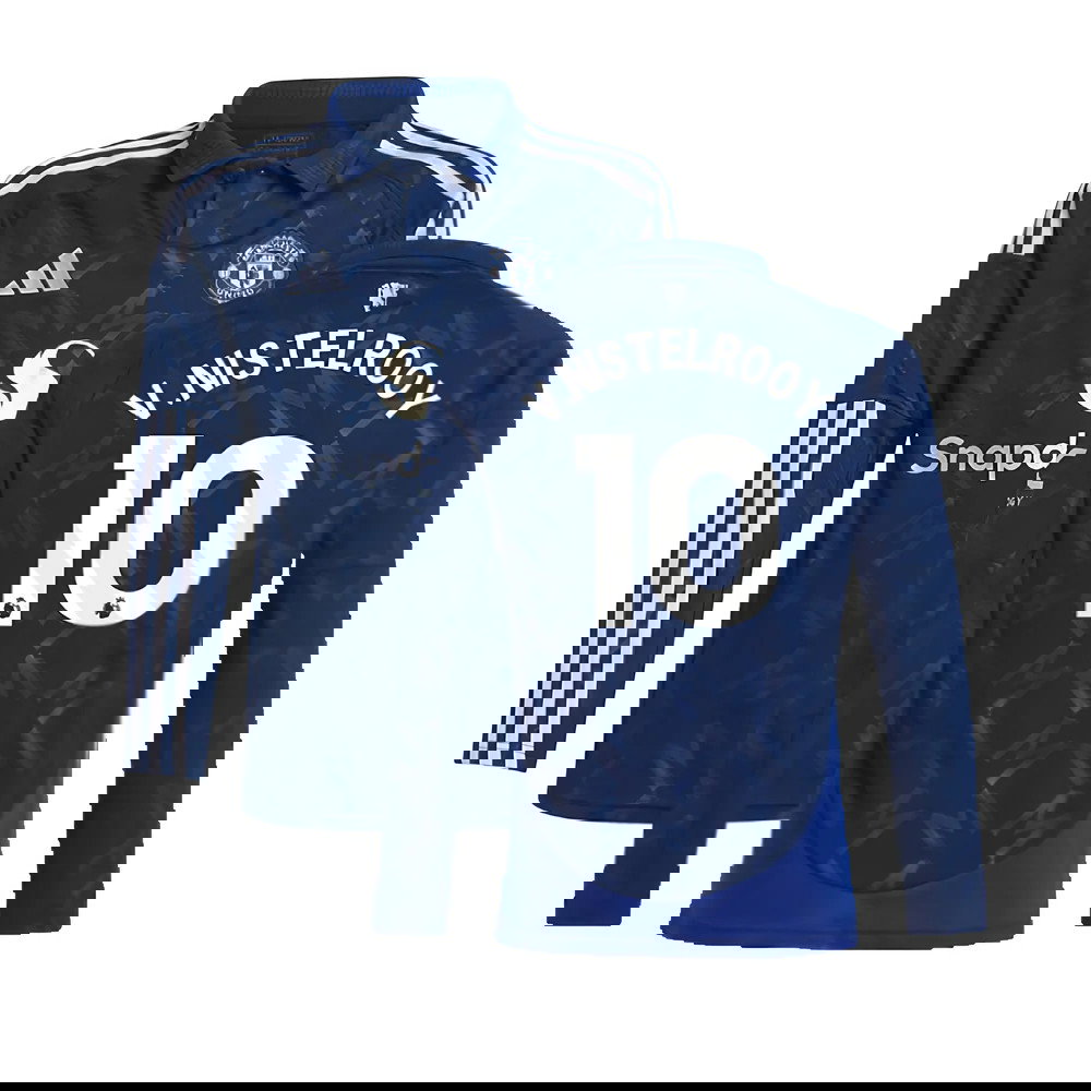2024-2025 Man Utd Long Sleeve Away Shirt (Kids) (V.Nistelrooy 10)