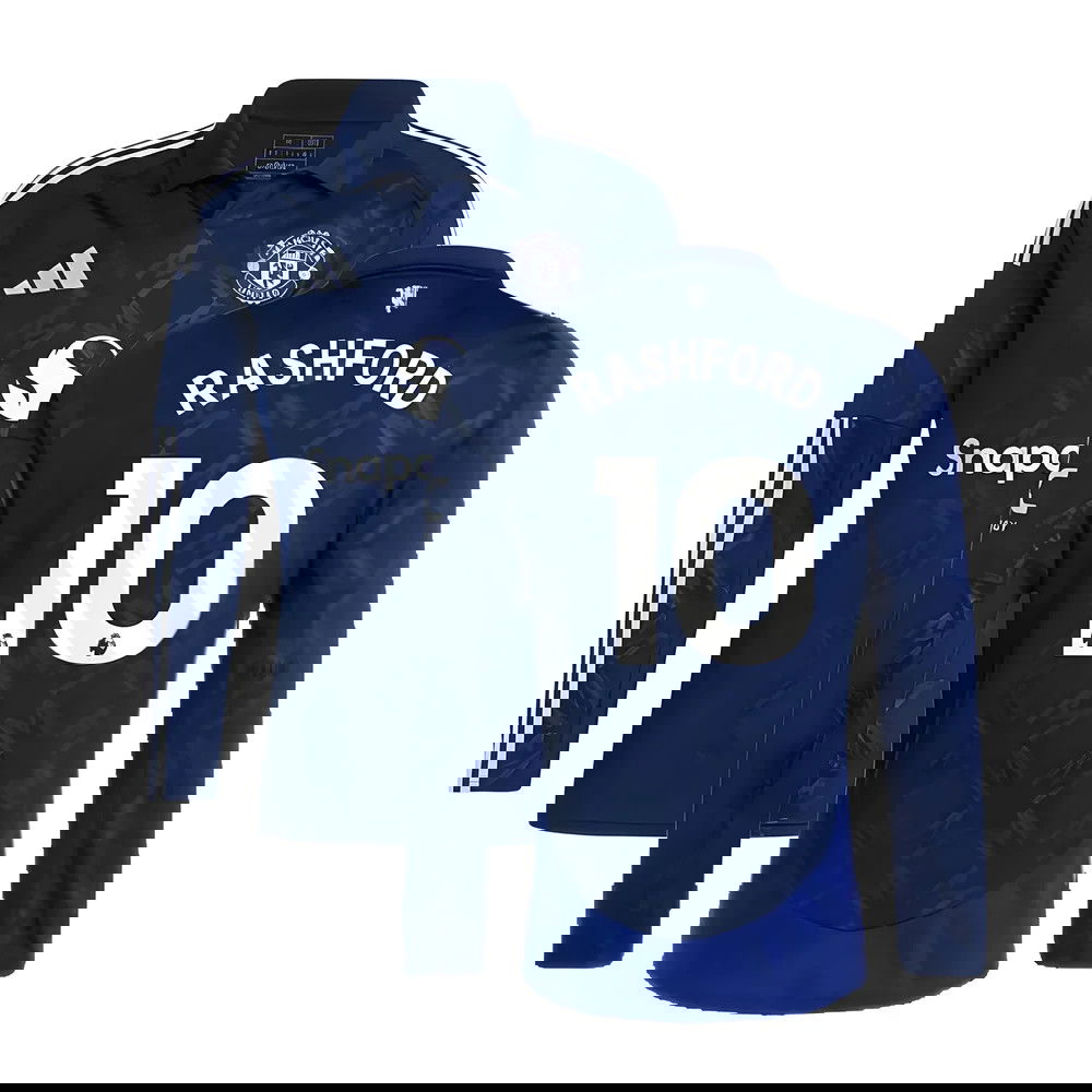 2024-2025 Man Utd Long Sleeve Away Shirt (Rashford 10)