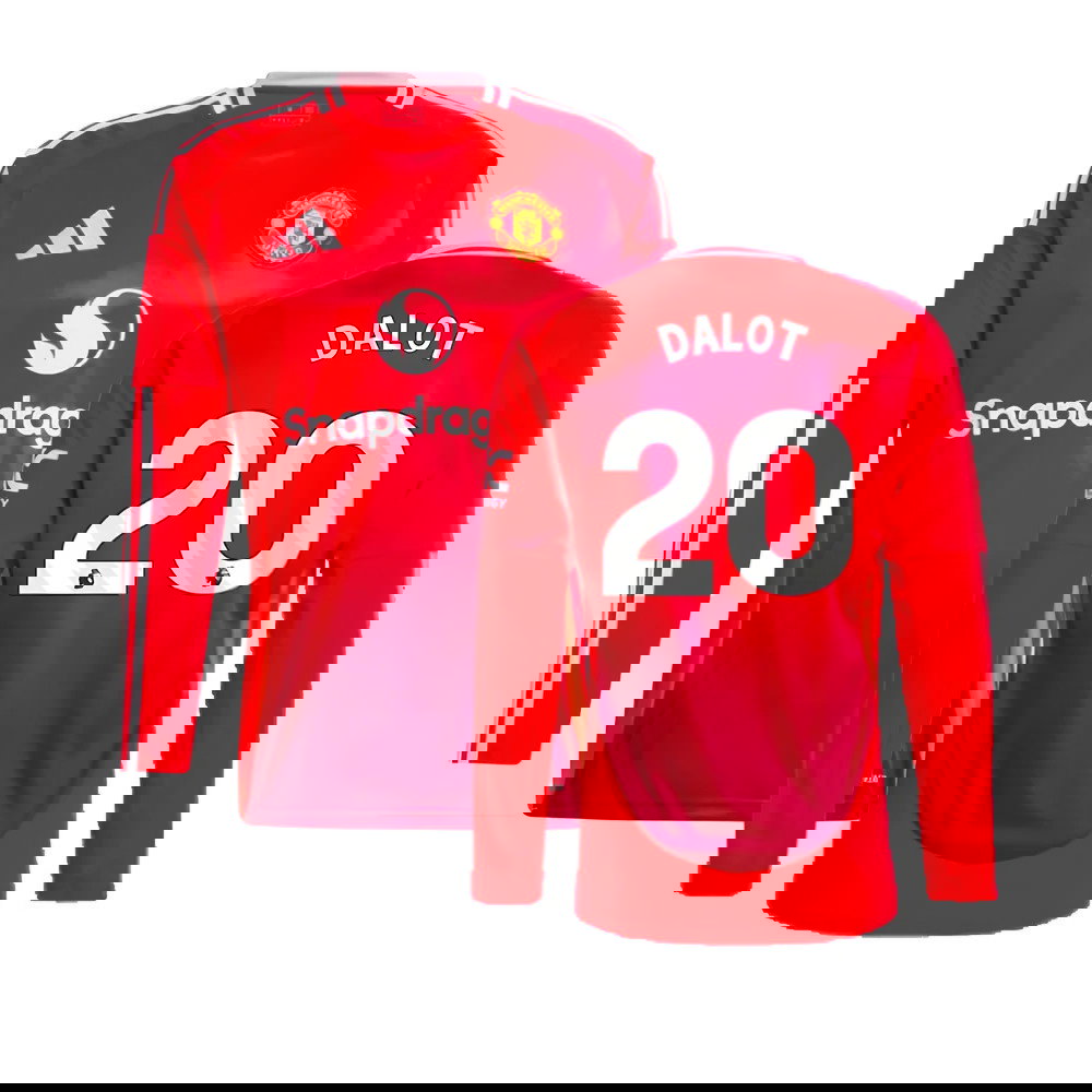 2024-2025 Man Utd Long Sleeve Home Shirt (Dalot 20)