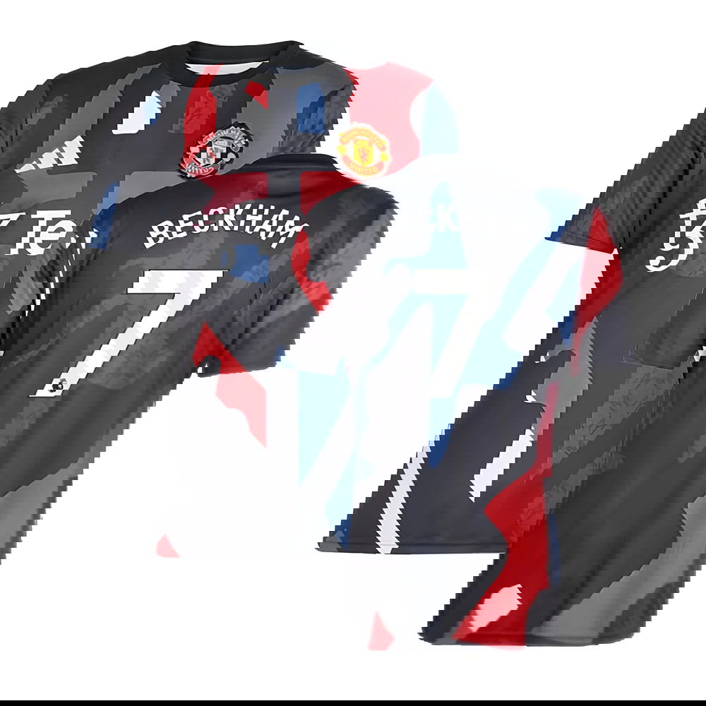 2024-2025 Man Utd Pre-Match Jersey (Black) (Beckham 7)
