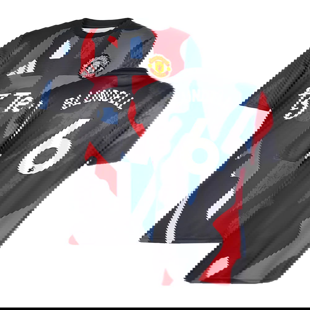 2024-2025 Man Utd Pre-Match Jersey (Black) (Blundell 6)