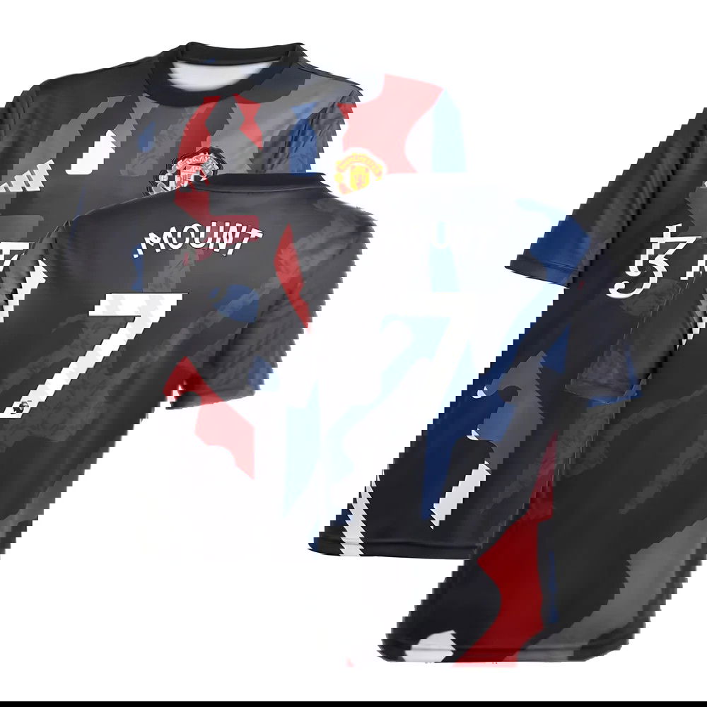 2024-2025 Man Utd Pre-Match Jersey (Black) - Kids (Mount 7)