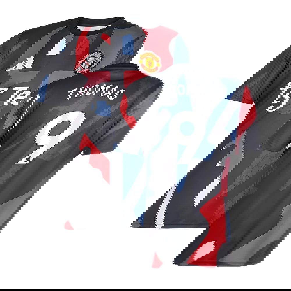 2024-2025 Man Utd Pre-Match Jersey (Black) (Thomas 9)