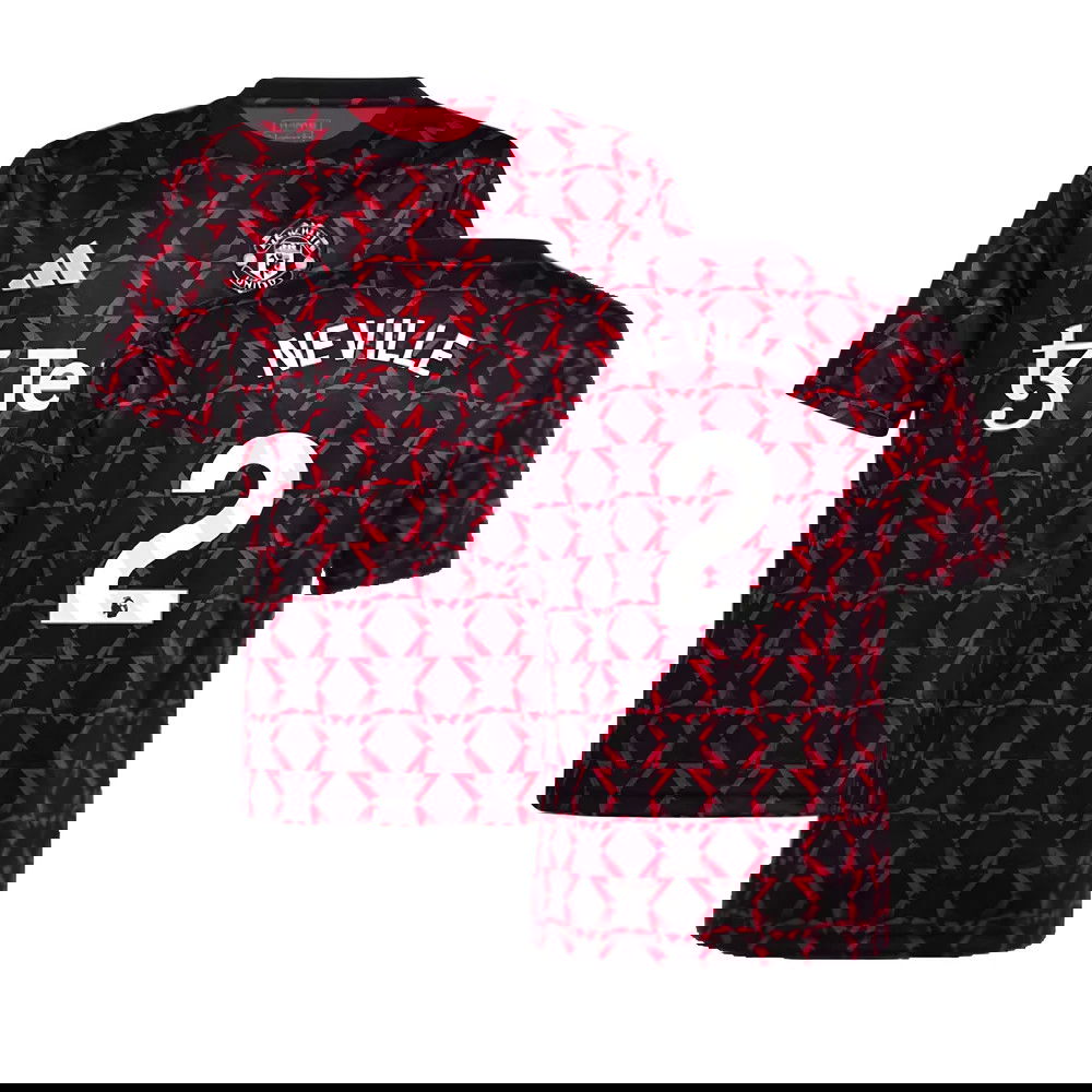 2024-2025 Man Utd Pre-Match Shirt (Black) - Kids (Neville 2)