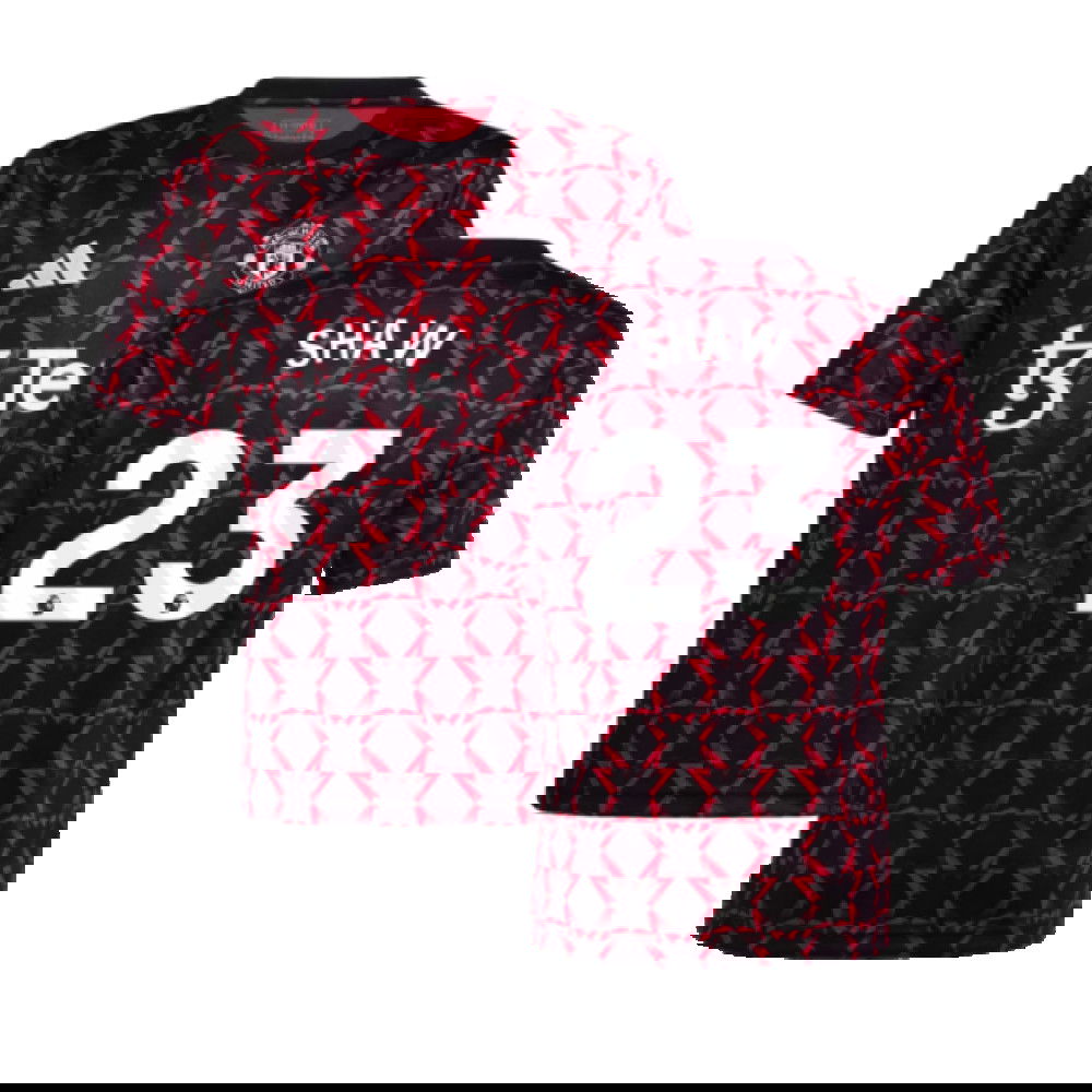 2024-2025 Man Utd Pre-Match Shirt (Black) - Kids (Shaw 23)