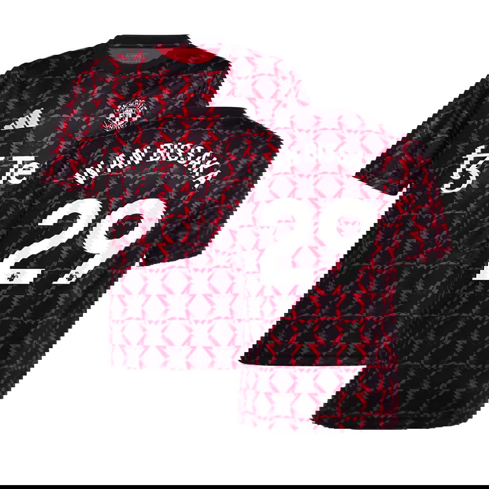 2024-2025 Man Utd Pre-Match Shirt (Black) - Kids (Wan Bissaka 29)