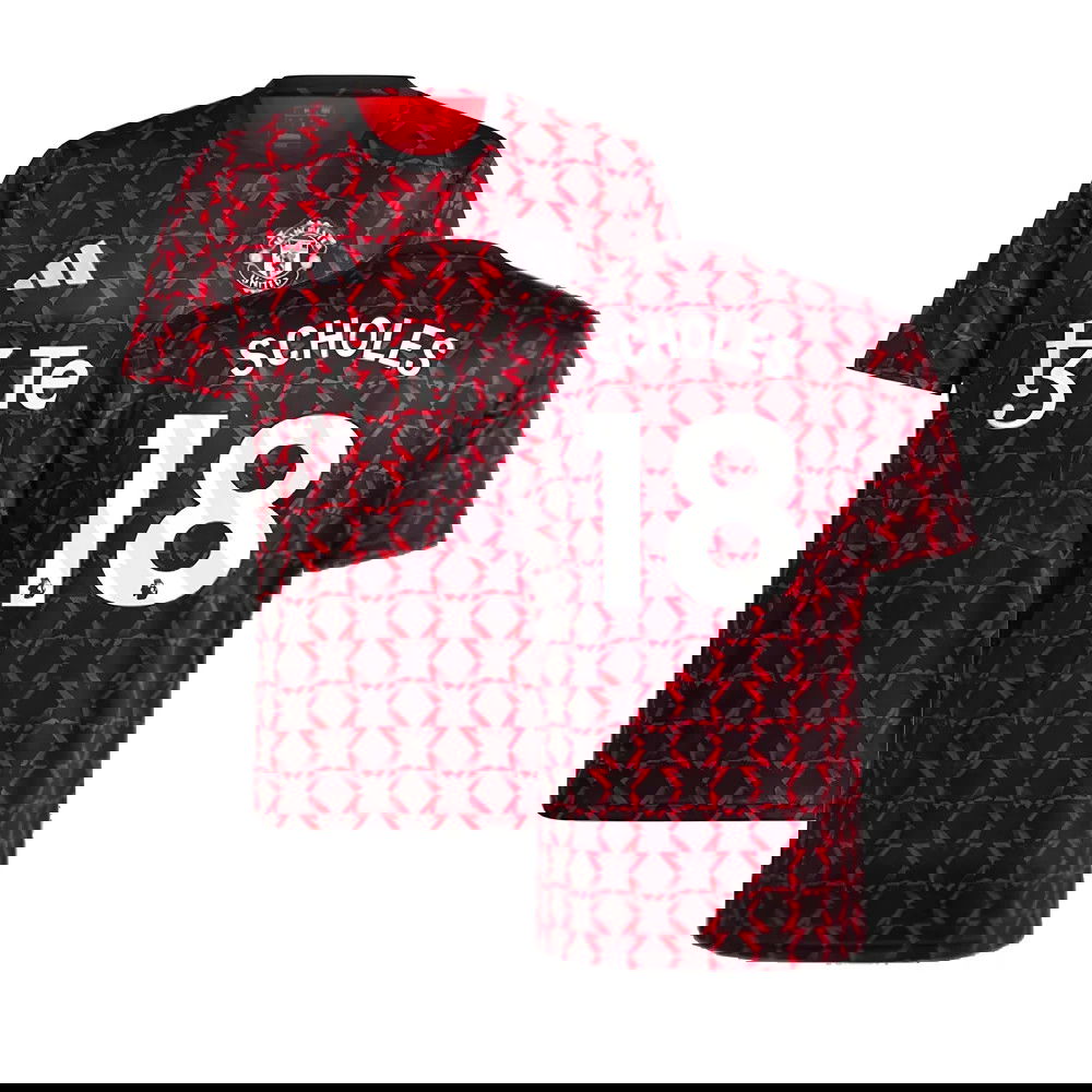 2024-2025 Man Utd Pre-Match Shirt (Black) (Scholes 18)