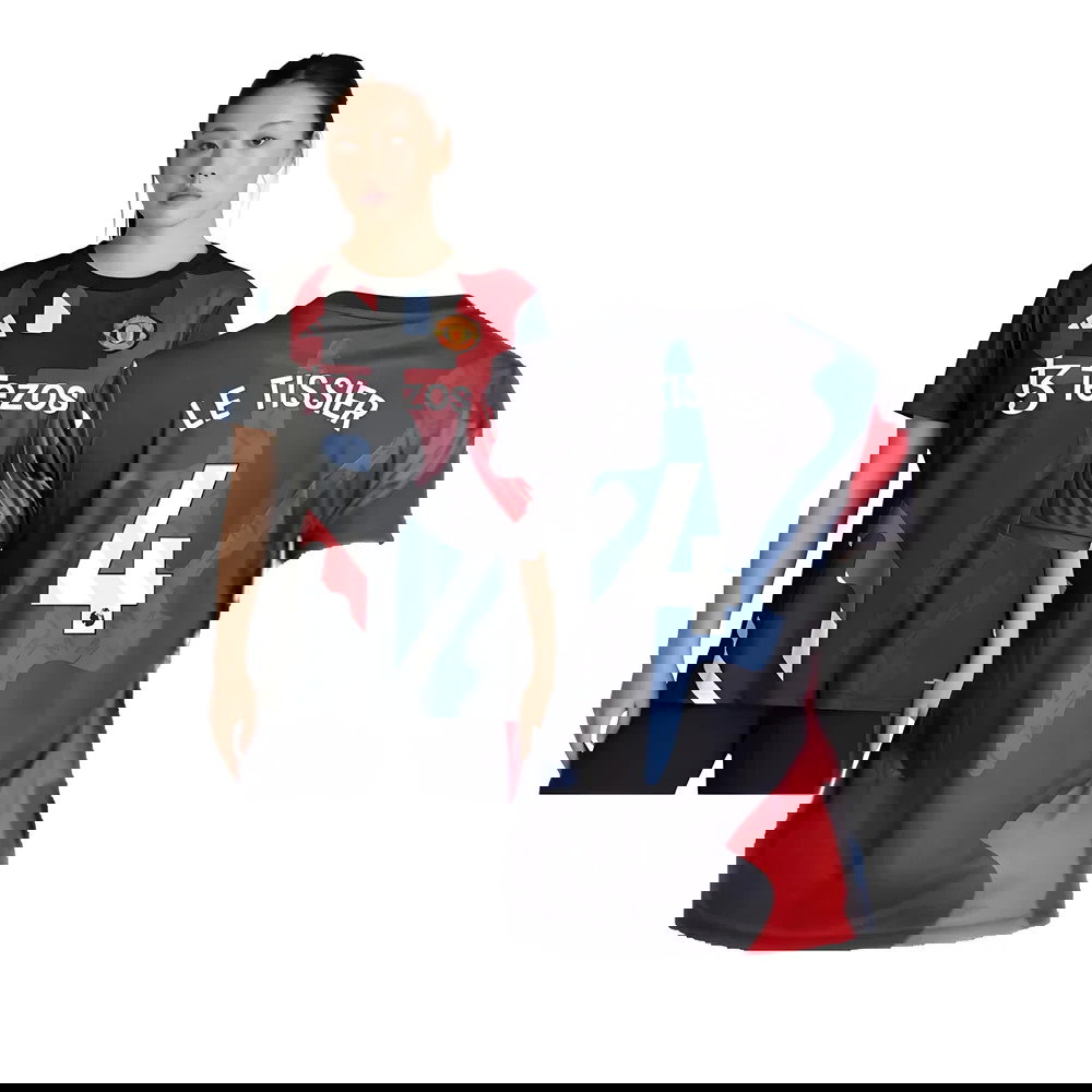 2024-2025 Man Utd Pre-Match Shirt (Black) - Womens (Le Tissier 4)