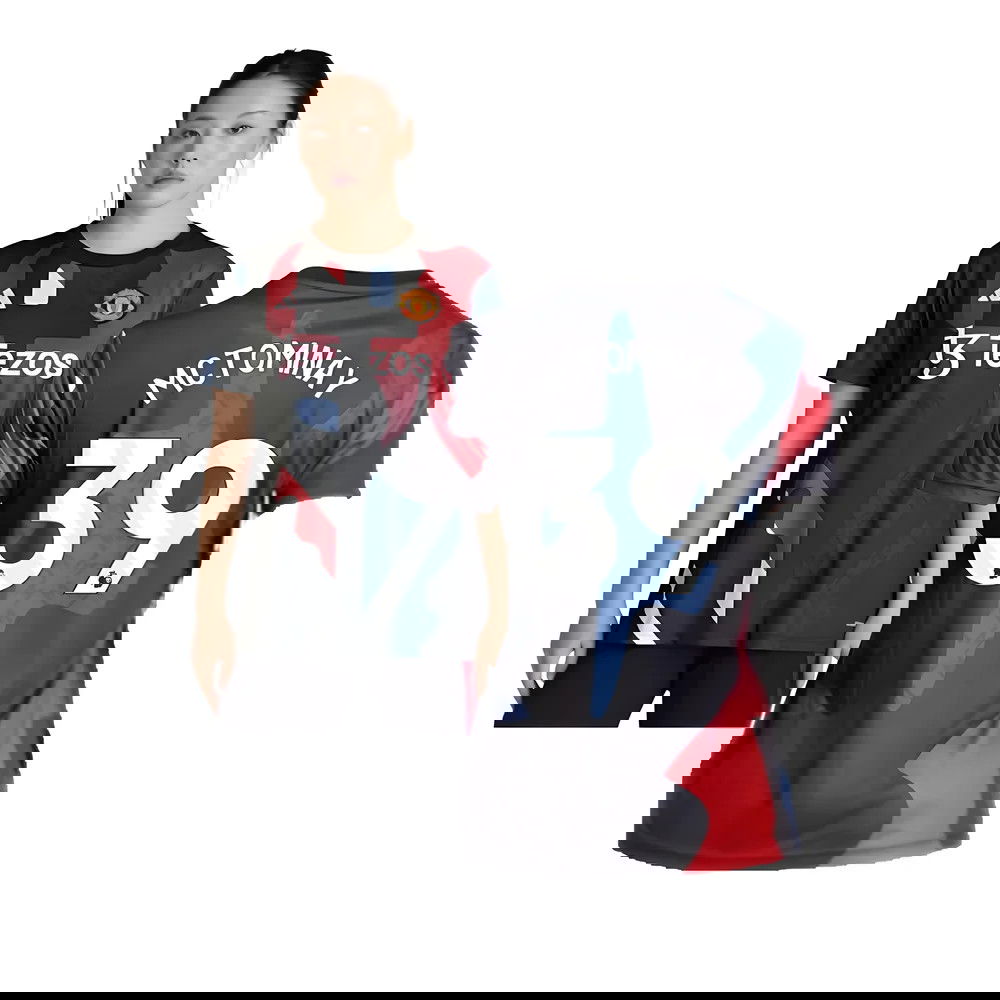 2024-2025 Man Utd Pre-Match Shirt (Black) - Womens (McTominay 39)