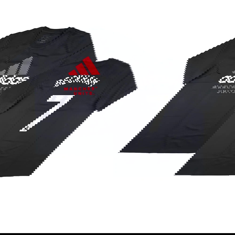 2024-2025 Man Utd Seasonal Graphic Tee (Night Grey) (Beckham 7)