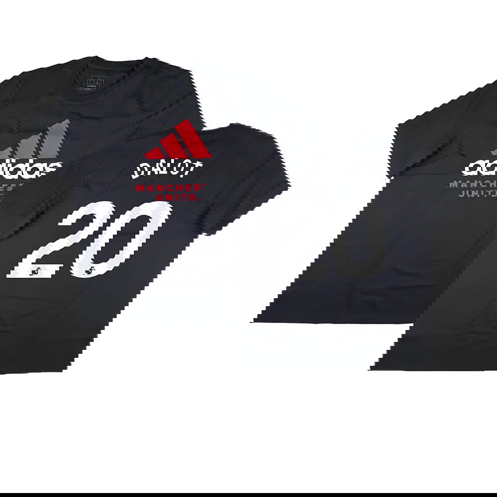 2024-2025 Man Utd Seasonal Graphic Tee (Night Grey) (Dalot 20)