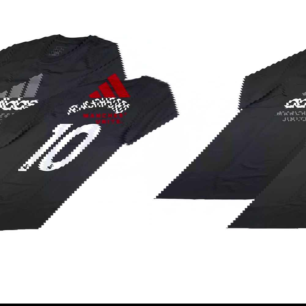 2024-2025 Man Utd Seasonal Graphic Tee (Night Grey) (Rashford 10)