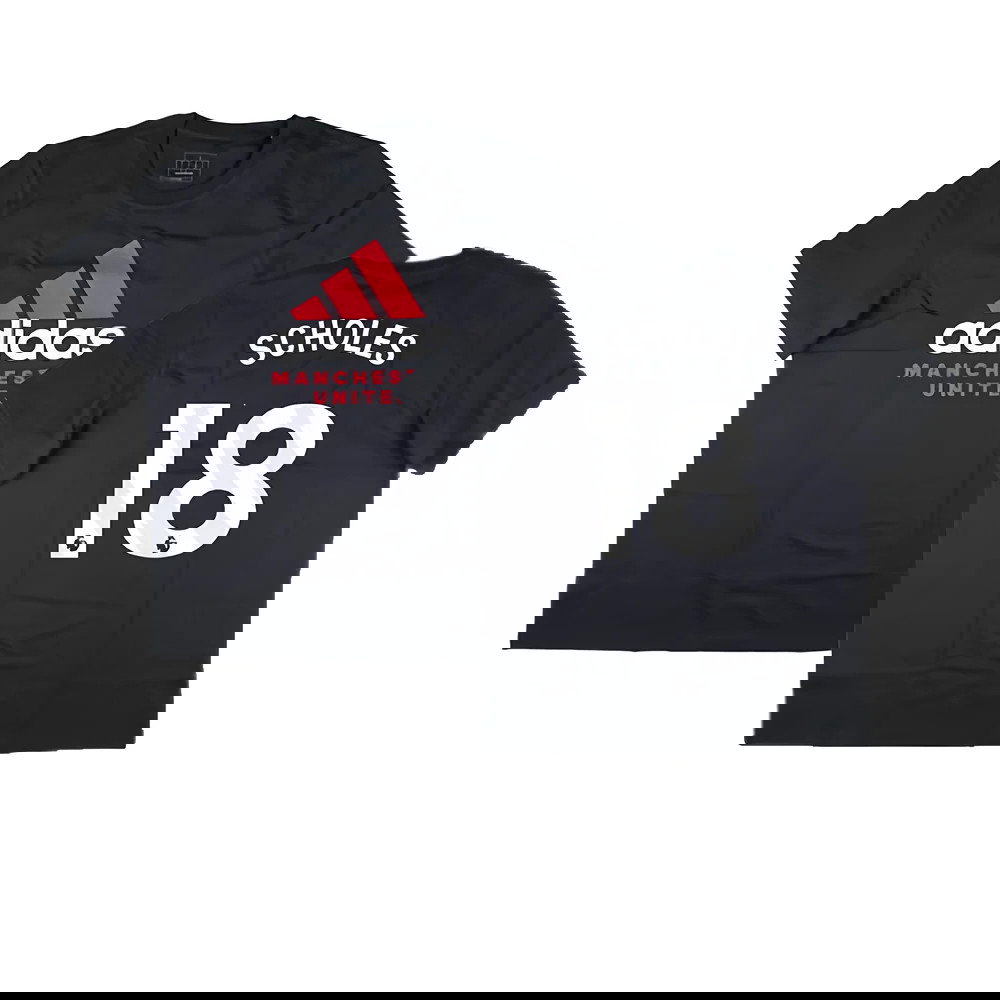 2024-2025 Man Utd Seasonal Graphic Tee (Night Grey) (Scholes 18)