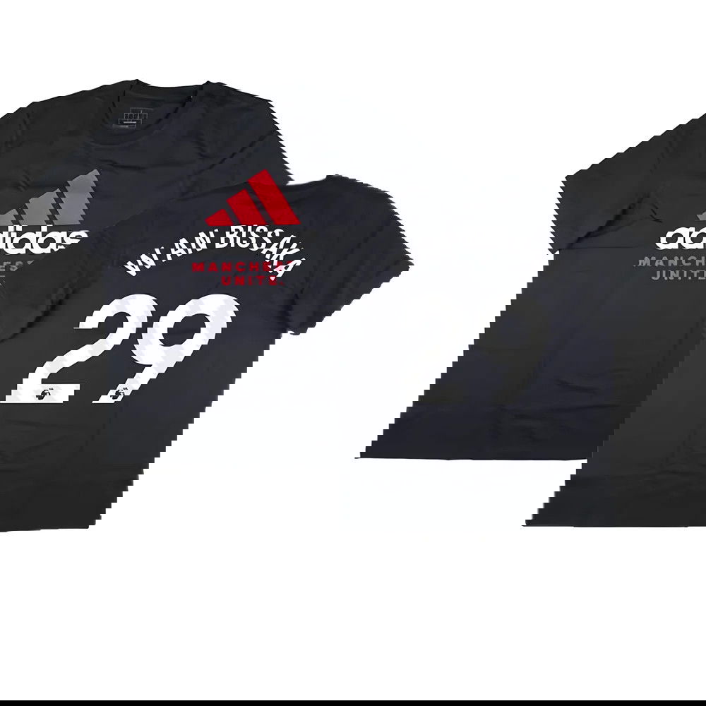 2024-2025 Man Utd Seasonal Graphic Tee (Night Grey) (Wan Bissaka 29)