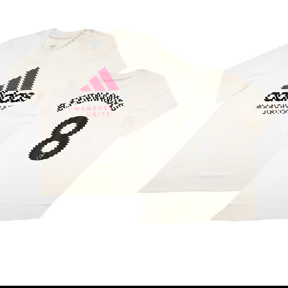 2024-2025 Man Utd SZN Graphic Tee (Cream White) (B.Fernandes 8)