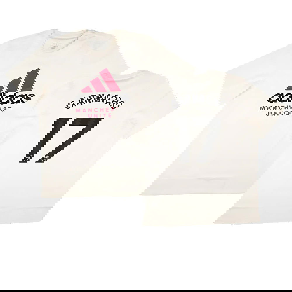 2024-2025 Man Utd SZN Graphic Tee (Cream White) (Garnacho 17)