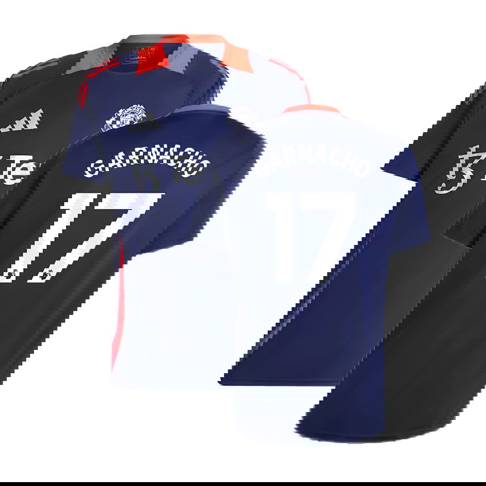 2024-2025 Man Utd Training Jersey (Night Indigo) (Garnacho 17)