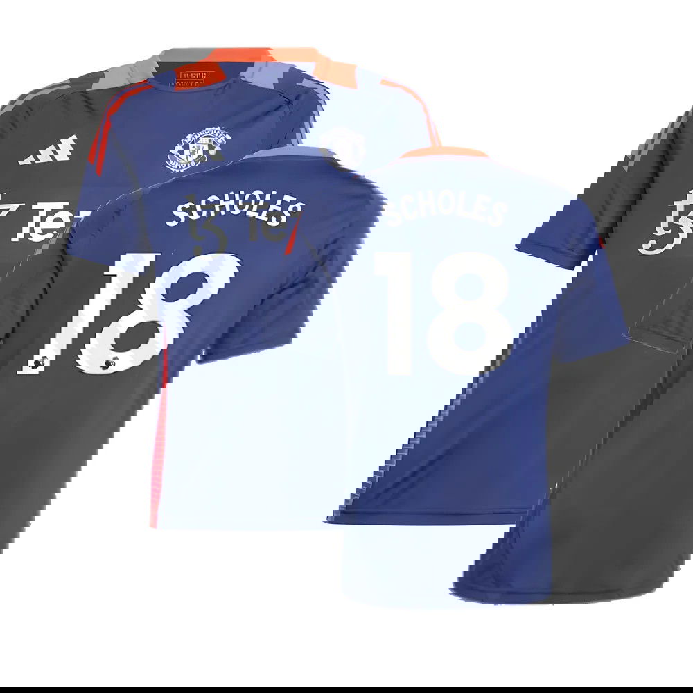 2024-2025 Man Utd Training Jersey (Night Indigo) - Kids (Scholes 18)