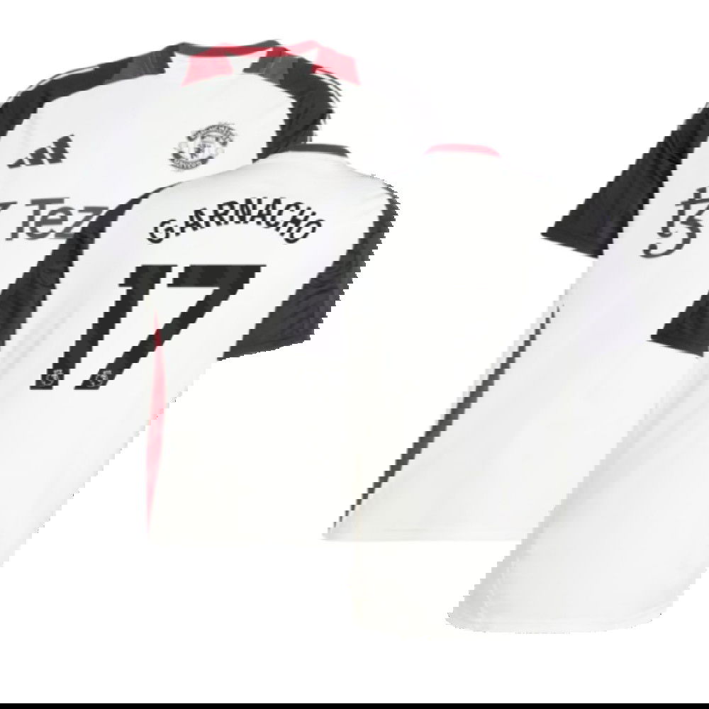 2024-2025 Man Utd Training Jersey (Off White) (Garnacho 17)