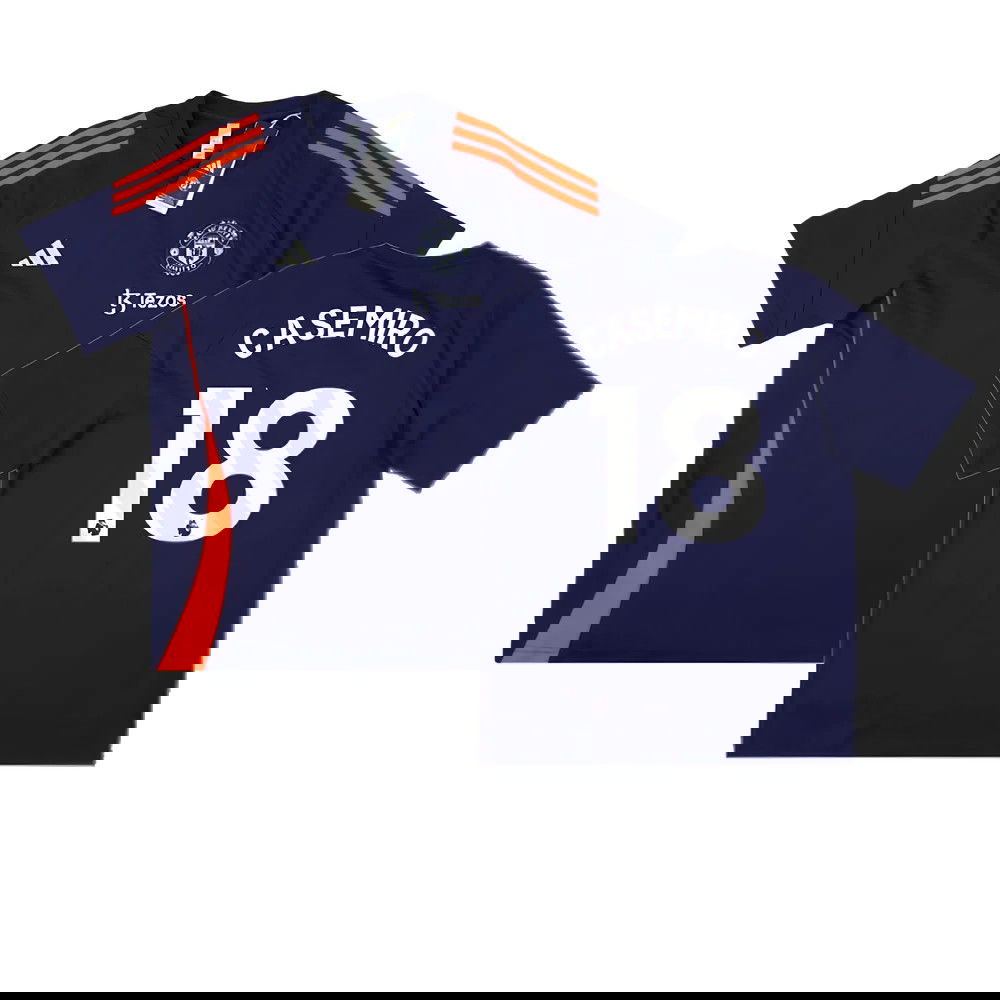 2024-2025 Man Utd Training Tee (Night Indigo) (Casemiro 18)