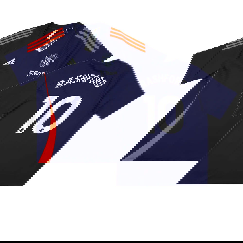 2024-2025 Man Utd Training Tee (Night Indigo) (Rashford 10)