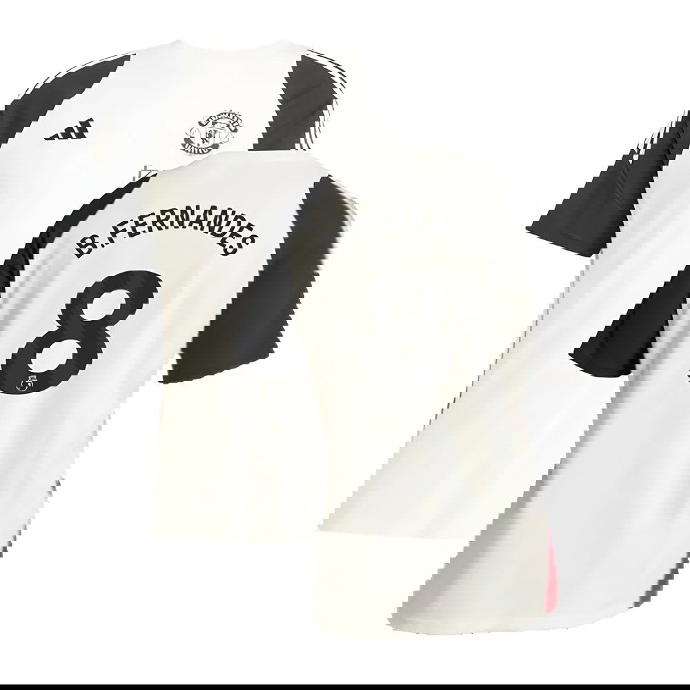 2024-2025 Man Utd Training Tee (Off White) (B.Fernandes 8)