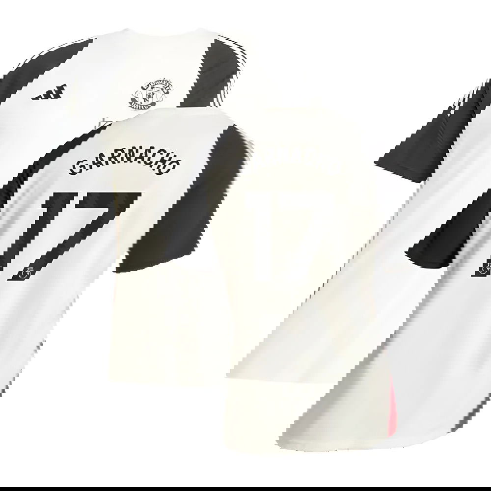 2024-2025 Man Utd Training Tee (Off White) (Garnacho 17)