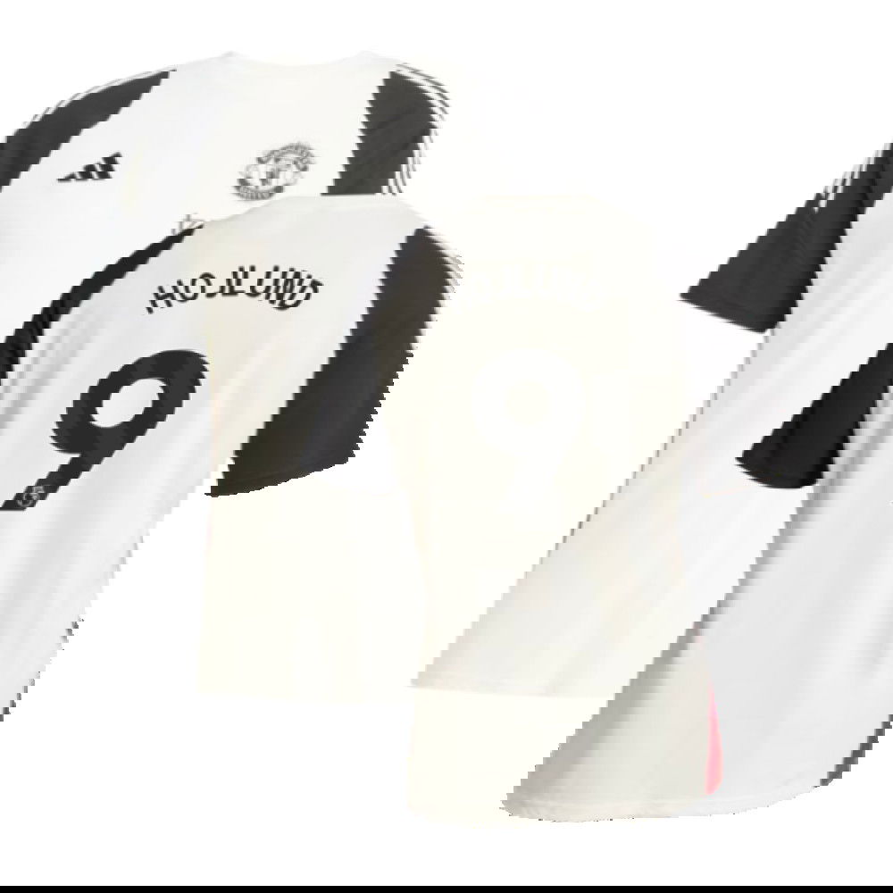 2024-2025 Man Utd Training Tee (Off White) (Hojlund 9)