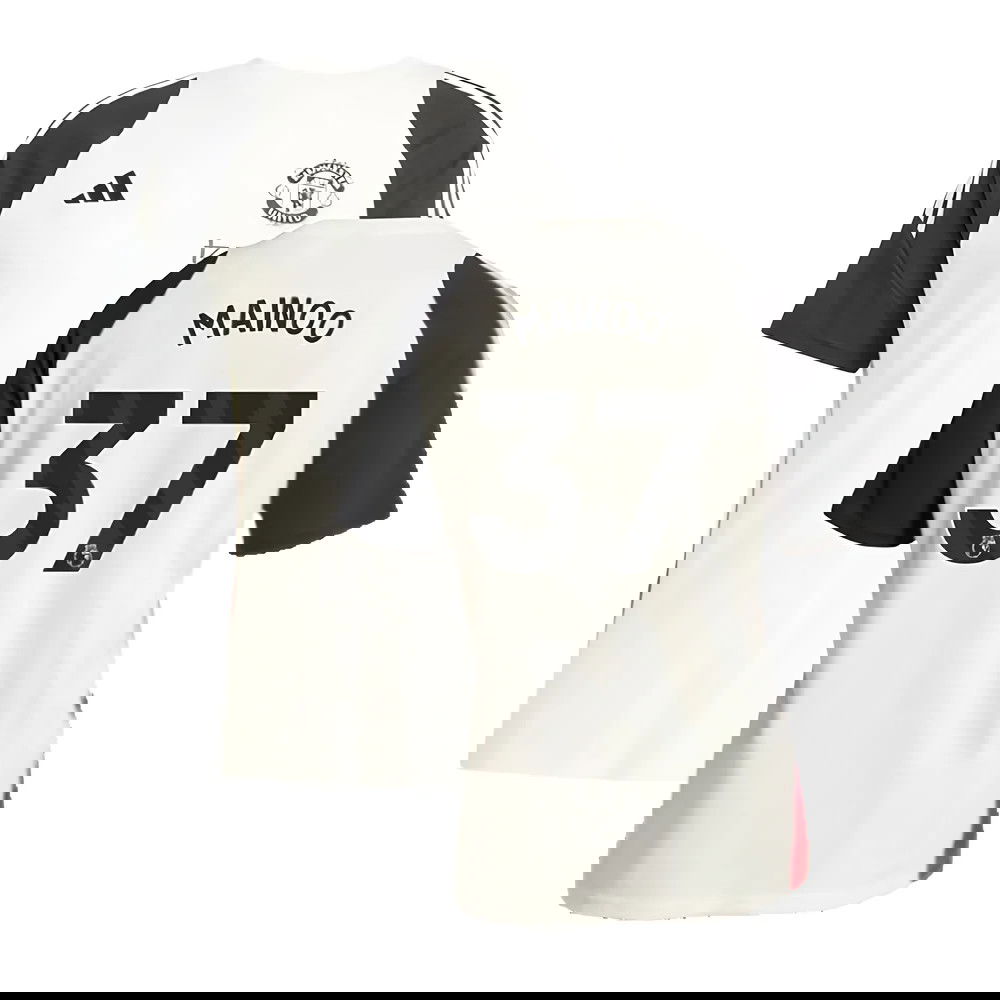 2024-2025 Man Utd Training Tee (Off White) (Mainoo 37)