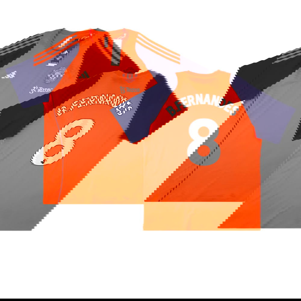 2024-2025 Man Utd Training Tee (Red) (B.Fernandes 8)