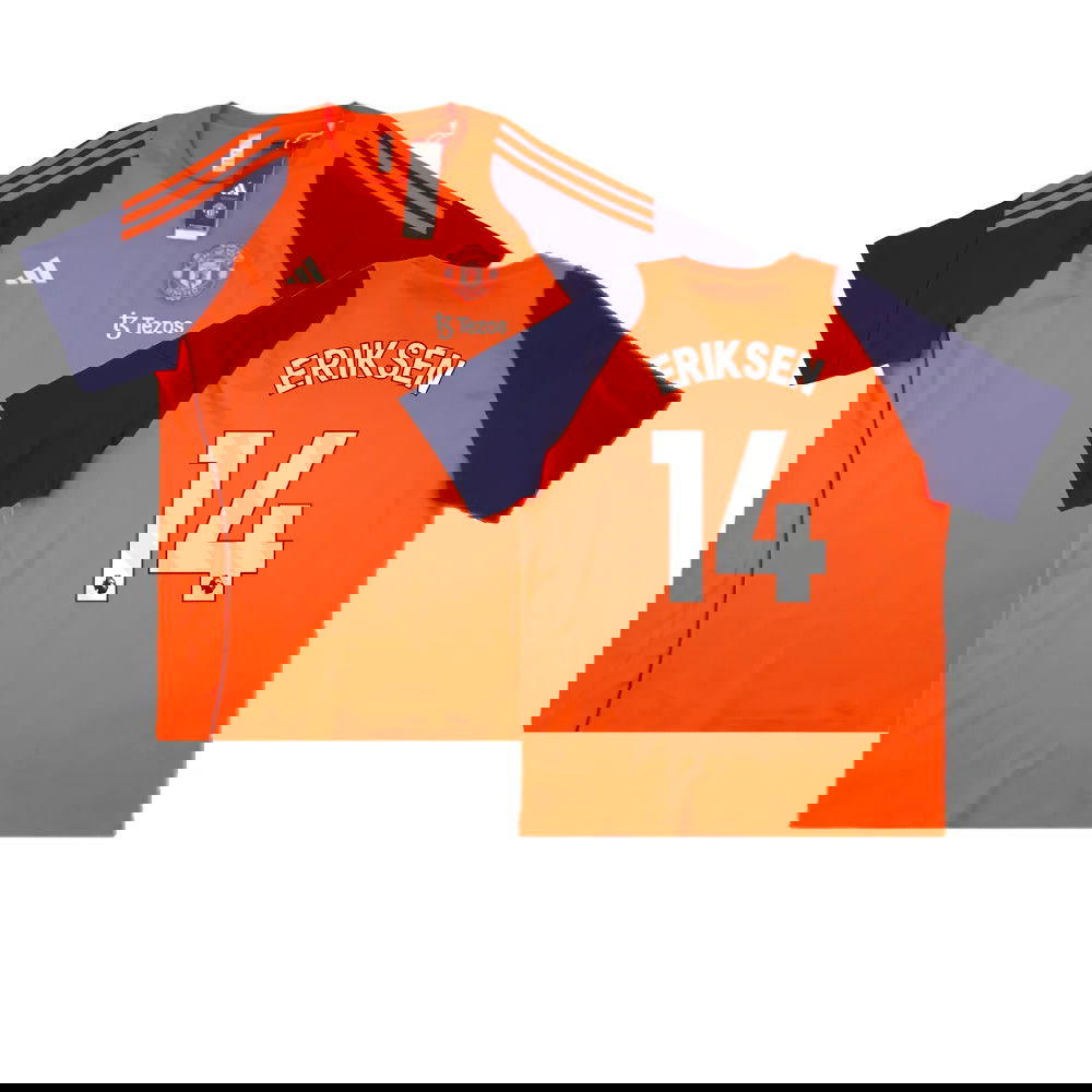 2024-2025 Man Utd Training Tee (Red) (Eriksen 14)