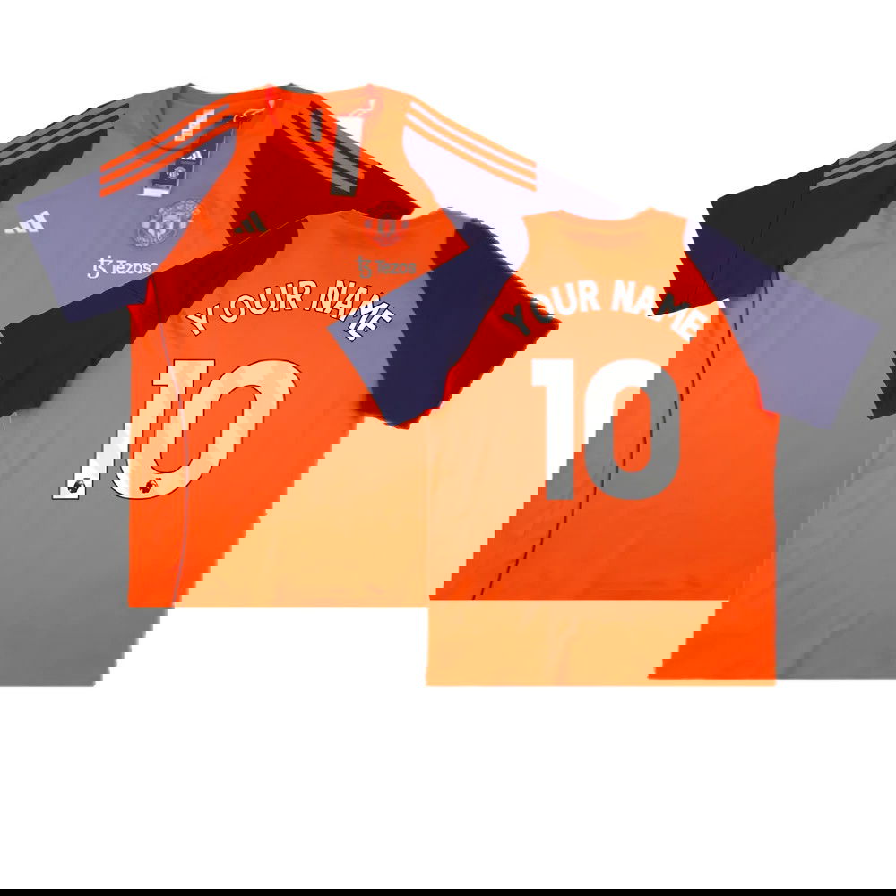 2024-2025 Man Utd Training Tee (Red) (Your Name)