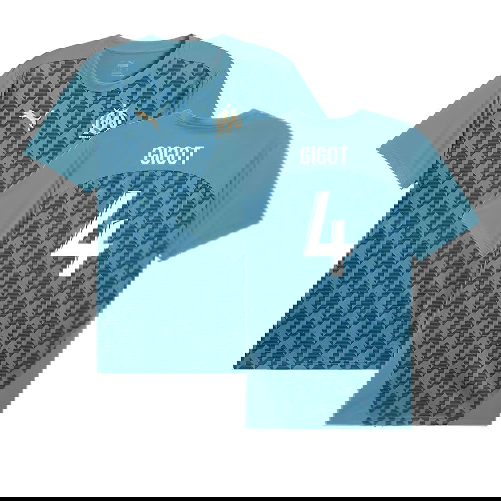 2024-2025 Marseille Pre-Match Shirt (Bold Blue) (Gigot 4)