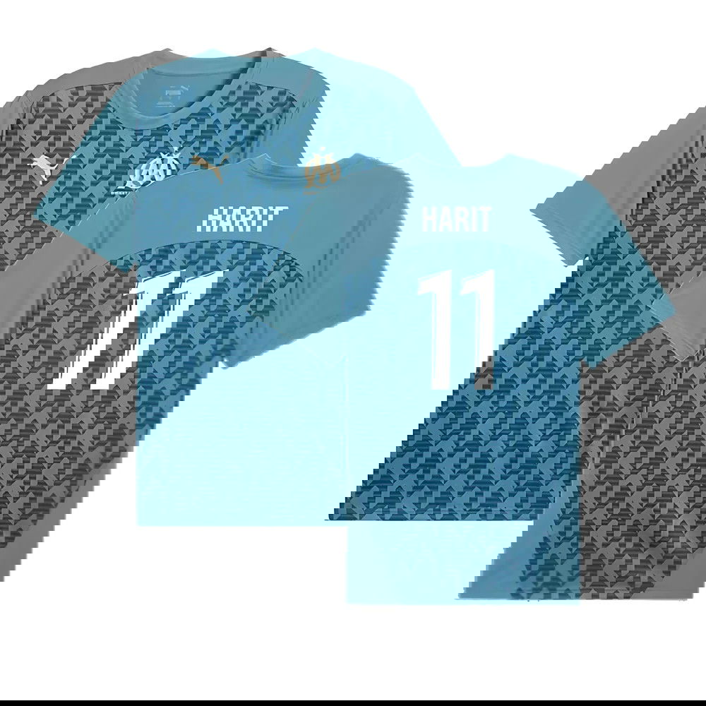 2024-2025 Marseille Pre-Match Shirt (Bold Blue) (Harit 11)