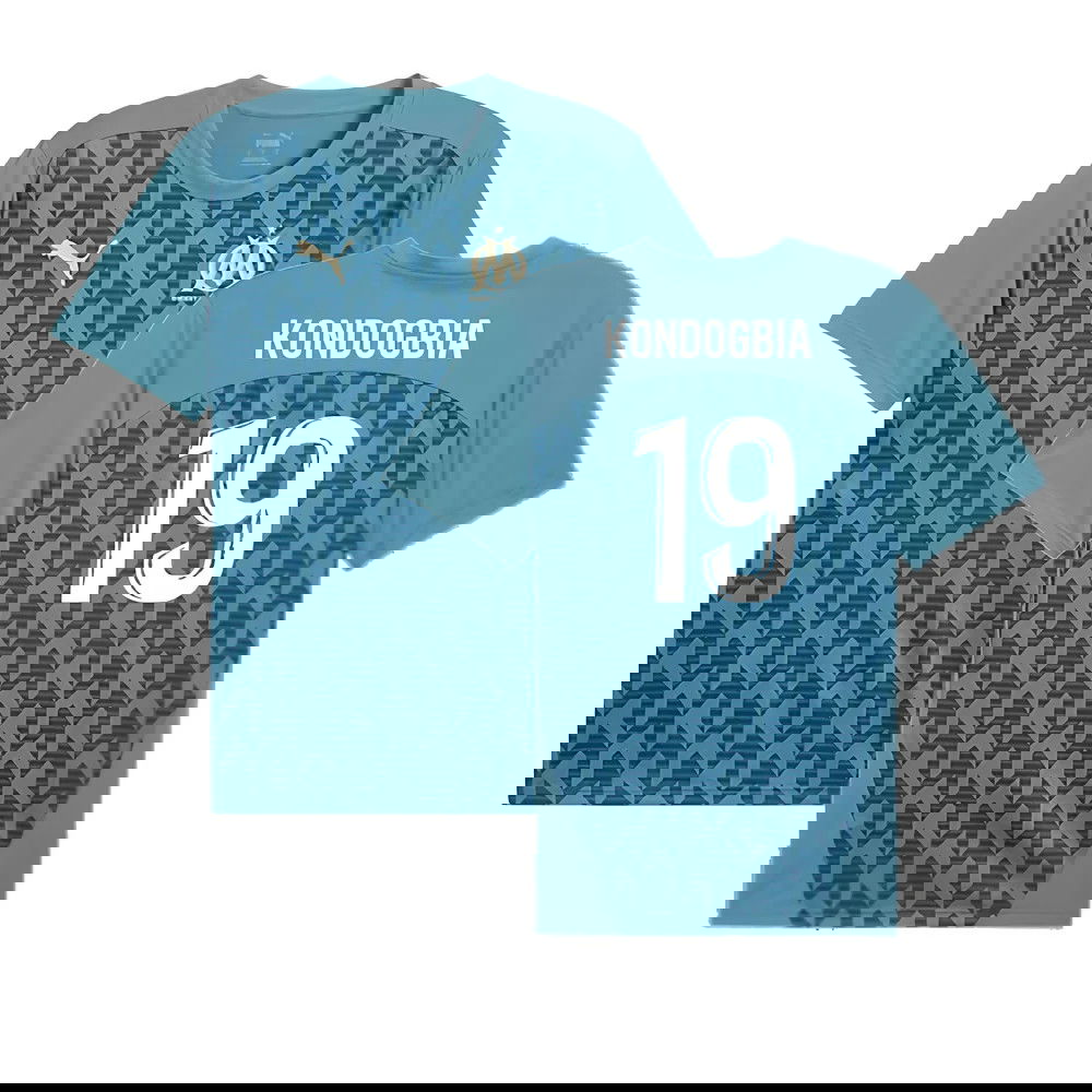 2024-2025 Marseille Pre-Match Shirt (Bold Blue) (Kondogbia 19)