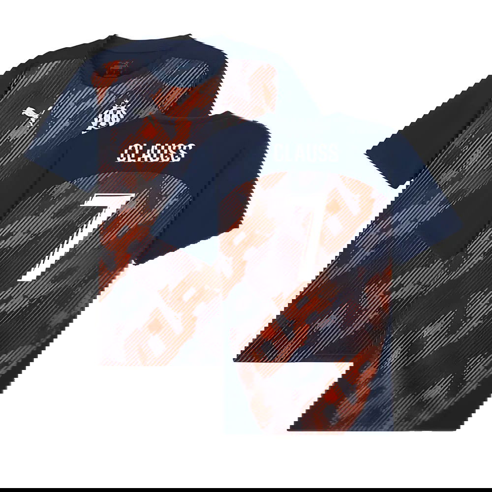 2024-2025 Marseille Pre-Match Shirt (Club Navy) (Clauss 7)