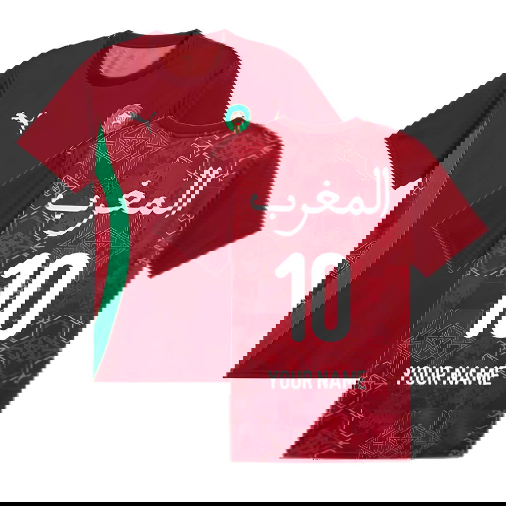 2024-2025 Morocco Prematch SS Jersey (Red) (Your Name)