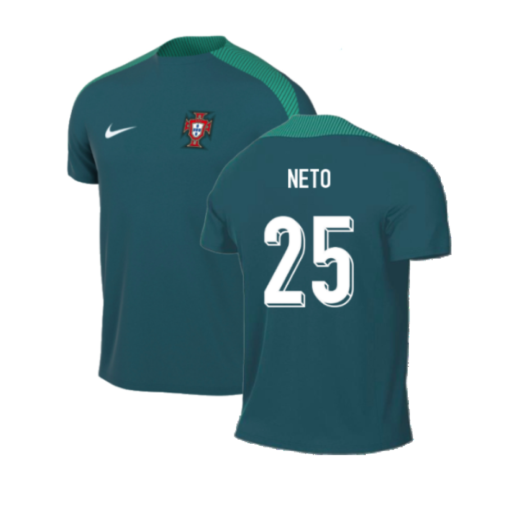 2024-2025 Portugal Dri-FIT Pre-Match Shirt (Green) (Neto 25)