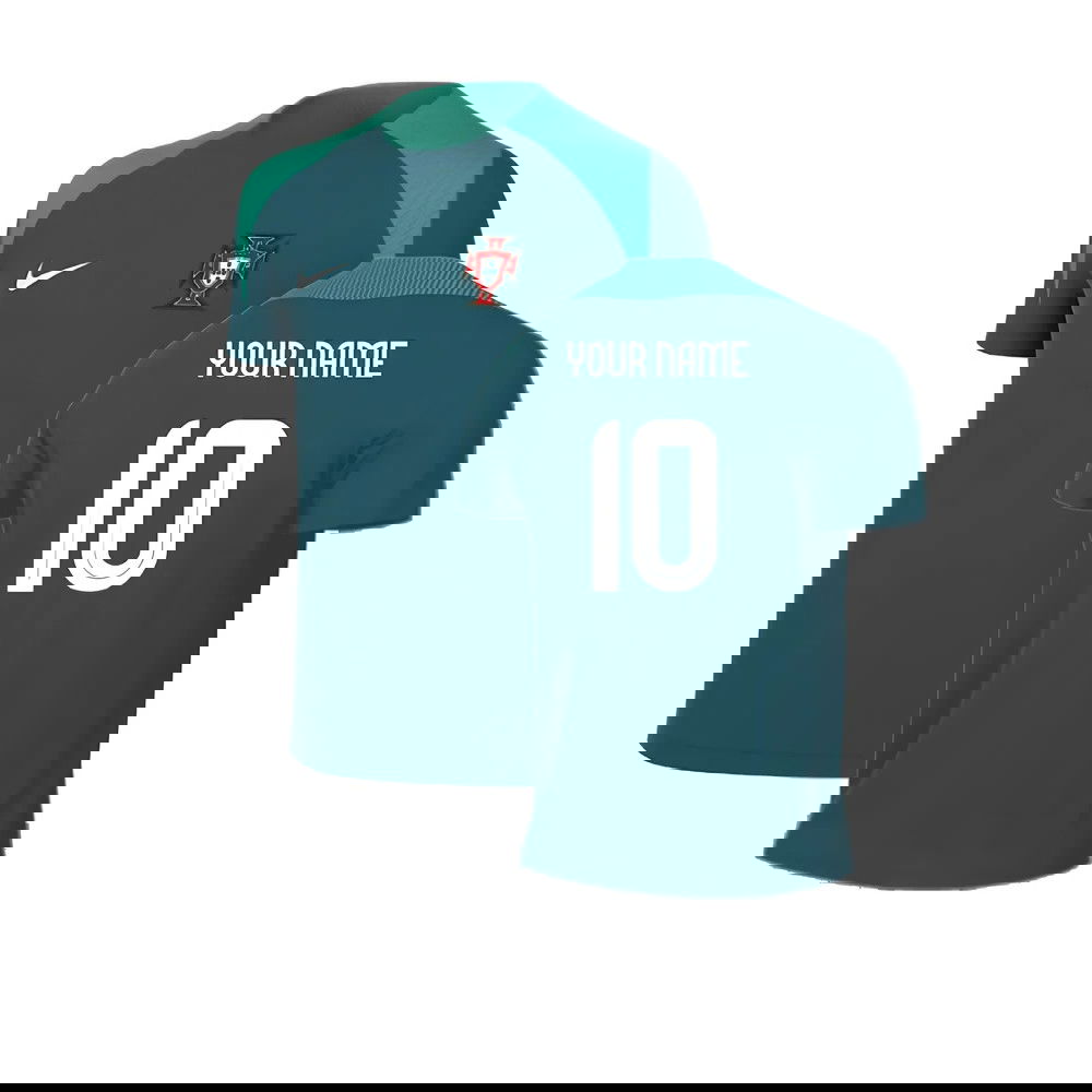 2024-2025 Portugal Dri-FIT Strike Training Shirt (Green) - Kids (Your Name)