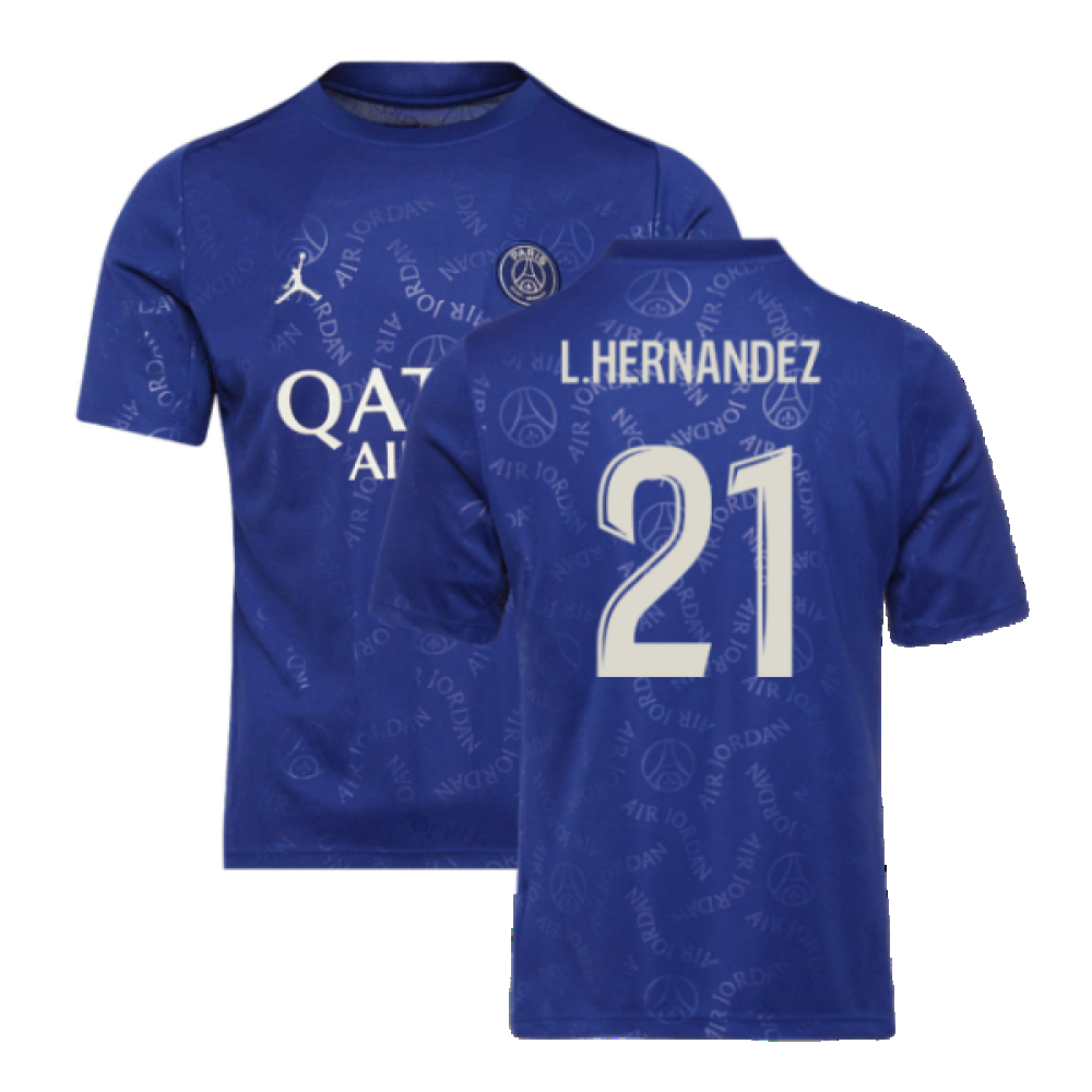 2024-2025 PSG Academy Pro Fourth Pre-Match Top (Blue) (L.Hernandez 21)