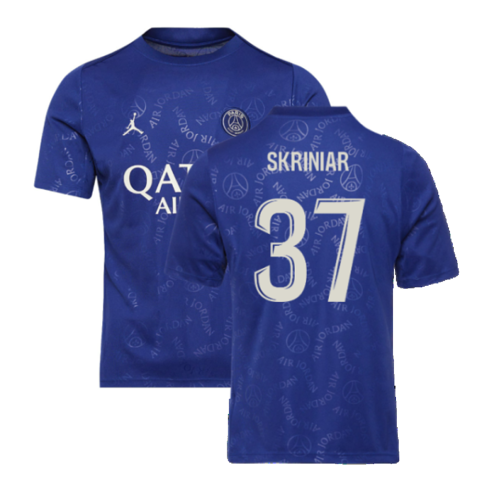 2024-2025 PSG Academy Pro Fourth Pre-Match Top (Blue) (Skriniar 37)