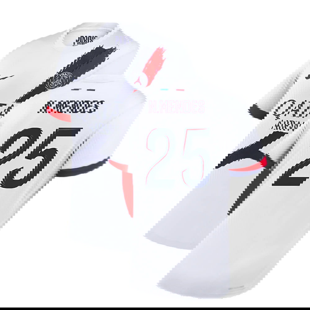 2024-2025 PSG Away Authentic Dri-ADV Shirt (N.Mendes 25)