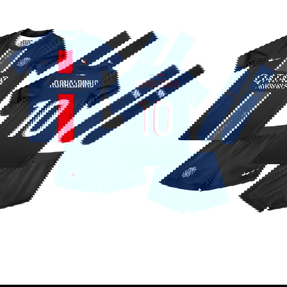 2024-2025 PSG Paris Saint Germain Home Mini Kit (Ronaldinho 10)