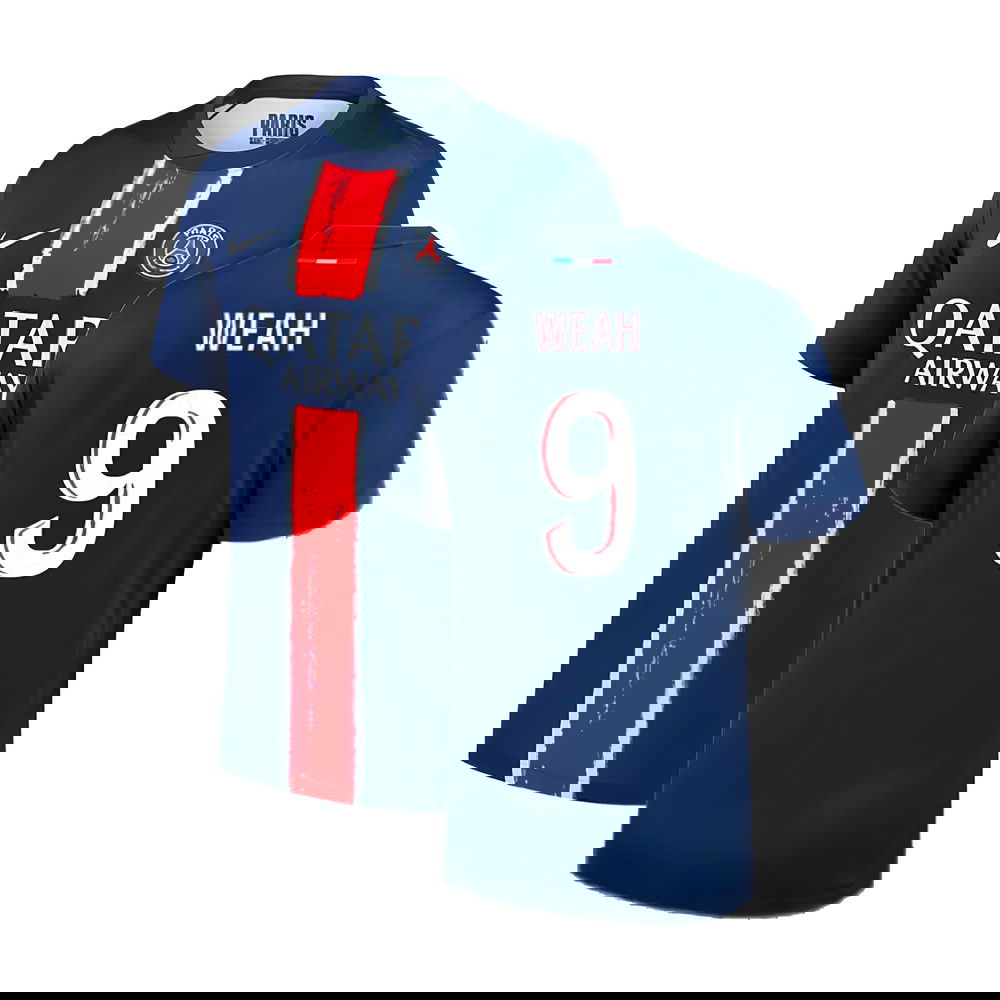 2024-2025 PSG Paris Saint Germain Home Shirt (Weah 9)