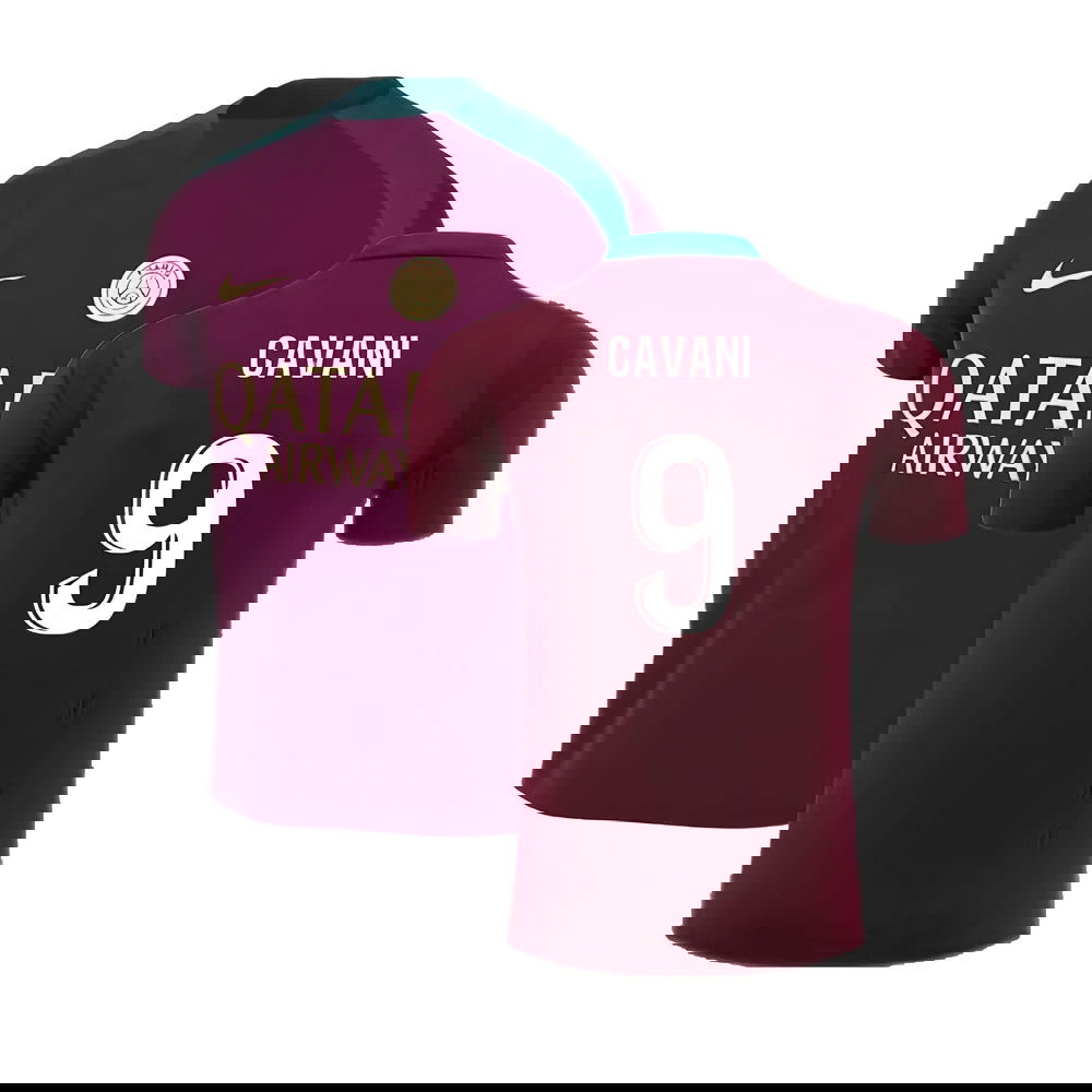 2024-2025 PSG Strike Dri-Fit Training Shirt (Bordeaux) - Kids (Cavani 9)