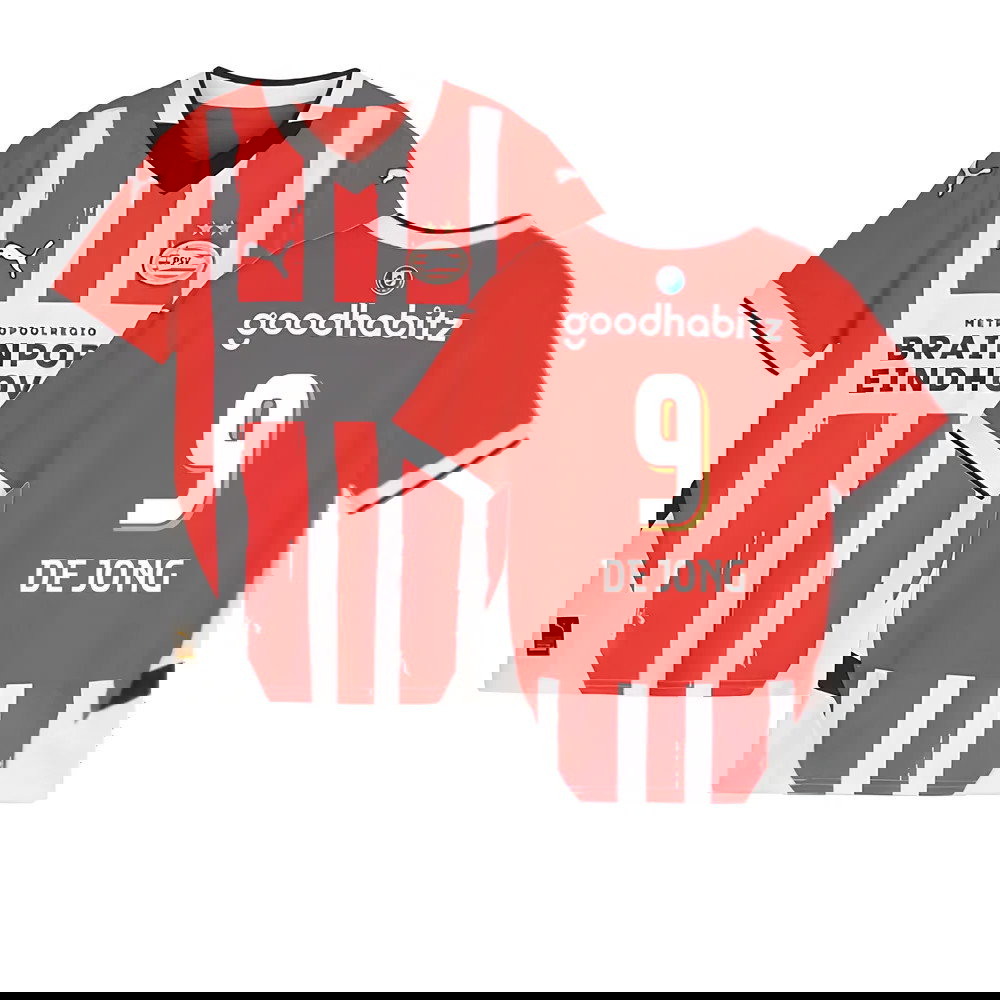 2024-2025 PSV Eindhoven Home Shirt (Kids) (De Jong 9)