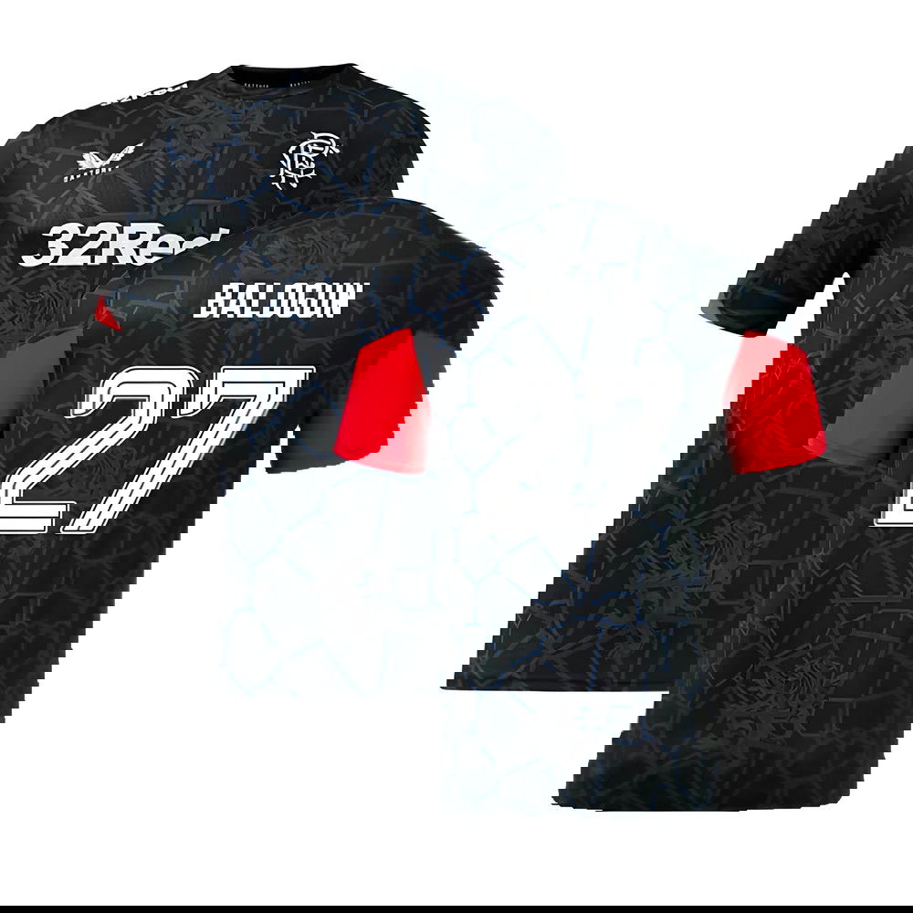 2024-2025 Rangers Third Matchday Tee (Black) (Balogun 27)