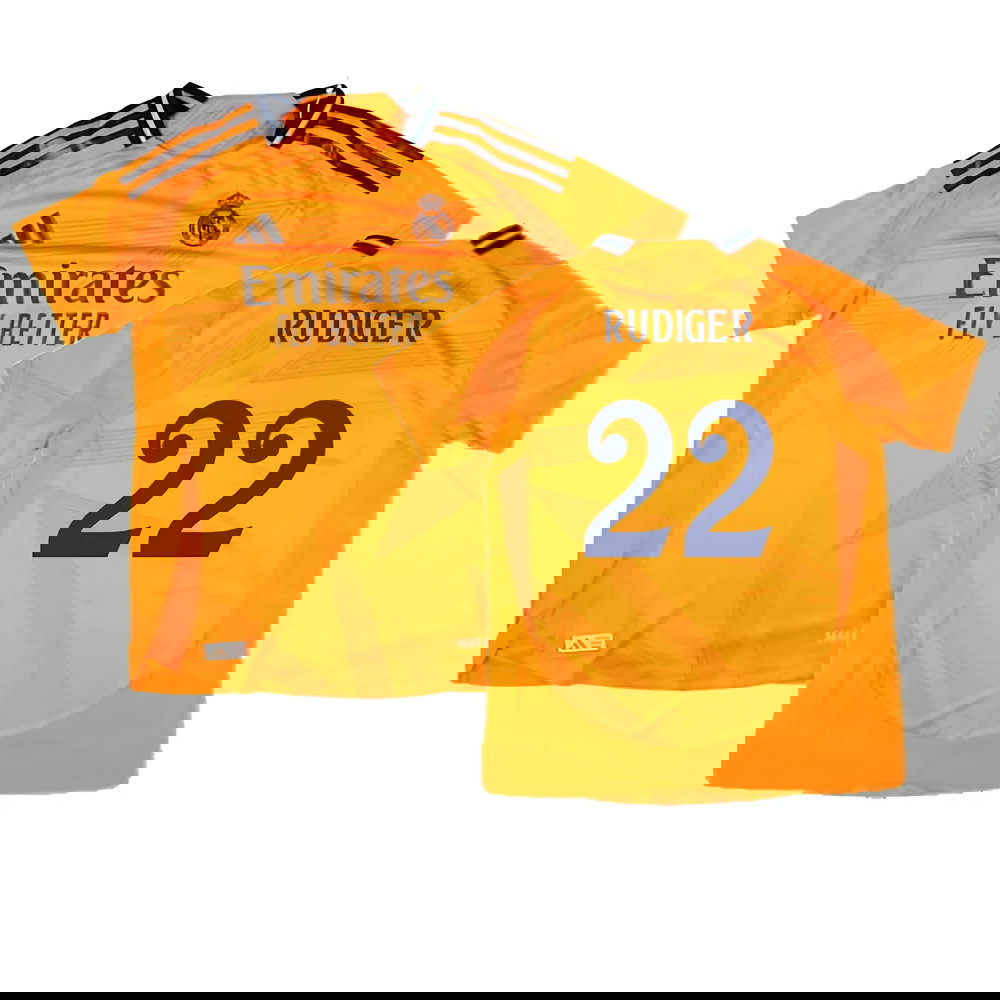 2024-2025 Real Madrid Authentic Away Shirt (Womens) (Rudiger 22)